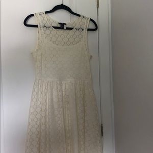 Asymmetrical high low cream dress from HM